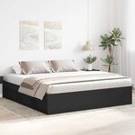 vidaXL Cadre de lit sans matelas noir 200x200 cm