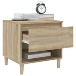 vidaXL Table de chevet Chêne sonoma 50x46x50 cm Bois d'ingénierie