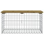 vidaXL Banc de jardin design gabion 83x44x42 cm bois de pin imprégné