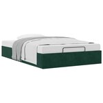 vidaXL Cadre de lit ottoman sans matelas vert foncé 120x190 cm velours