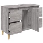 vidaXL Meuble d'évier sonoma gris 80x33x60 cm bois d'ingénierie