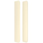 vidaXL Tête de lit avec oreilles Crème 183x16x118/128 cm Similicuir