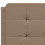 vidaXL Cadre de lit avec tête de lit Cappuccino 140x190 cm Similicuir