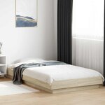 vidaXL Cadre de lit sans matelas chêne sonoma 100x200 cm