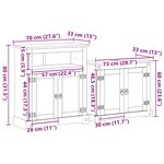 vidaXL Ensemble de meubles salle de bain 2 Pièces Corona bois pin massif