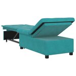 vidaXL Canapé-lit Turquoise 67 x 194 x 38 cm Velours
