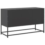 vidaXL Meuble TV noir 100 5x39x60 5 cm acier