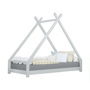 Lit tipi enfant TAHUKA 90 x 200 gris clair