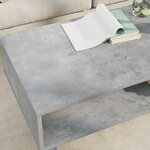 vidaXL Table basse Gris béton 100 x 46 x 35 cm Bois d'ingénierie