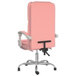 Fauteuil de massage inclinable de bureau informatique étude Rose similicuir rose 02_0025391