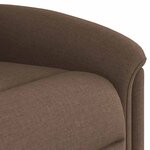 vidaXL Fauteuil de massage inclinable Marron Tissu