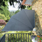 vidaXL Auvent latéral pliable de balcon Gris 160 x 240 cm