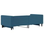 vidaXL Lit de jour avec lit gigogne bleu 90x200 cm velours