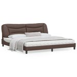 vidaXL Cadre de lit sans matelas marron 200x200 cm similicuir