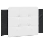 vidaXL Cadre de lit avec LED sans matelas noir et blanc 80x200 cm