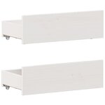vidaXL Cadre de lit sans matelas avec tête de lit blanc 120x200 cm pin