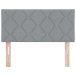 vidaXL Tête de lit Gris clair tissu