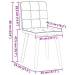 vidaXL Chaises à manger lot de 6 rouge bordeaux tissu