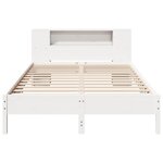 vidaXL Lit bibliothèque sans matelas blanc 120x200 cm bois pin massif