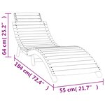 vidaXL Chaises longues lot de 2 avec table blanc bois massif d'acacia
