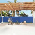 vidaXL Auvent latéral rétractable Bleu 160x1200 cm