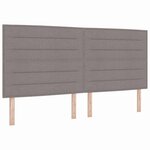 vidaXL Lit à ressort LED avec matelas Taupe 200 x 200 cm tissu