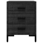 vidaXL Tables de chevet 2 Pièces Noir 40x30x55 cm Bois de pin massif