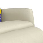vidaXL Fauteuil inclinable de massage et repose-pieds crème similicuir