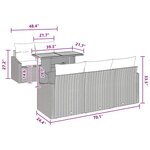 vidaXL Ensemble de canapé de jardin 6 Pièces Gris Poly rotin