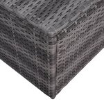 vidaXL Salon de jardin 9 Pièces avec coussins Résine tressée Gris