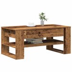 vidaXL Table basse Bois Ancien 102 x 55 x 45 cm Bois d'ingénierie