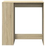 vidaXL Table de bar avec étagères chêne sonoma bois d'ingénierie