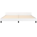 vidaXL Cadre de lit sans matelas blanc 200x200 cm similicuir