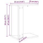 vidaXL Table d'appoint Bois ancien 35 x 25 x 50 cm Bois d'ingénierie