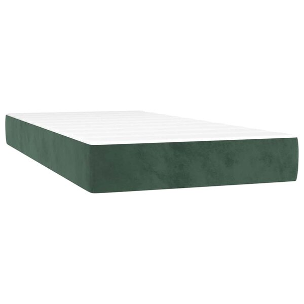 vidaXL Matelas de lit à ressorts ensachés fermeté moyenne 100x220x20 cm velours