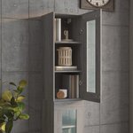 vidaXL Armoire murale suspendue Sonoma gris 34 5x34x90 cm