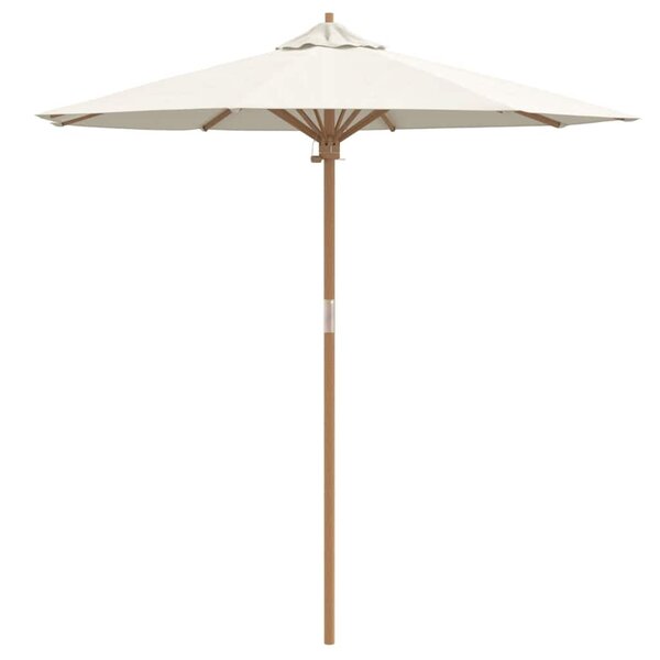 vidaXL Parasol de jardin Blanc crème Ø 270 x 260 cm Bambou