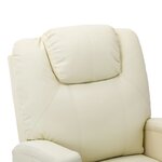Vidaxl fauteuil releveur inclinable crème similicuir