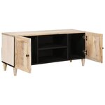vidaXL Meuble TV Blanc 105 x 33 x 46 cm bois de manguier massif
