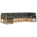 vidaXL Ensemble de canapés d'extérieur 7 pc Blanc et anthracite