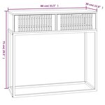 vidaXL Table console 80x30x75 cm bois d'ingénierie et fer