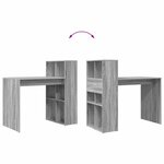 vidaXL Bureau Gris Sonoma 108 x 55 x 103 5 cm Bois d'ingénierie