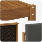 vidaXL Ensemble de canapés d'extérieur 6 pc Naturel et Anthracite