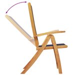 vidaXL Ensemble à manger de jardin 5Pièces bois d'acacia solide textilène