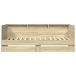 vidaXL Lit de jour avec tiroirs sans matelas chêne sonoma 90x200 cm