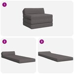 vidaXL Canapé-lit pliable Gris clair 200 x 70 x 10 cm Tissu