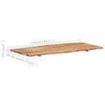 vidaXL Dessus de table Bois d'acacia massif 118x(50-60)x2 5 cm