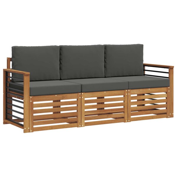 vidaXL Ensembles de canapés 3 pc Naturel et Anthracite
