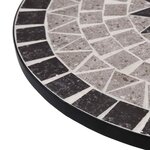 vidaXL Table de bistro mosaïque Gris 60 cm Céramique