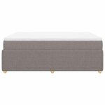vidaXL Sommier à lattes de lit avec matelas Taupe 140x200 cm Tissu
